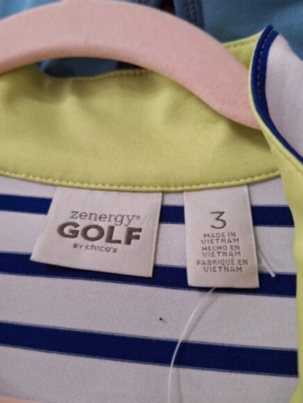 Zenergy by Chicos Golf Dress Blue and White Stripes with Pockets XL - Picture 5 of 10